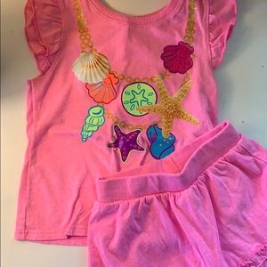 GARANIMALS Two Piece Pink Shirt and Skort Set